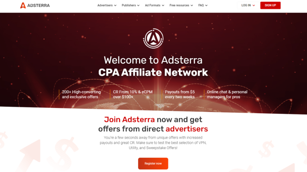 Adsterra CPA Top CPA Marketing Networks for Publishers