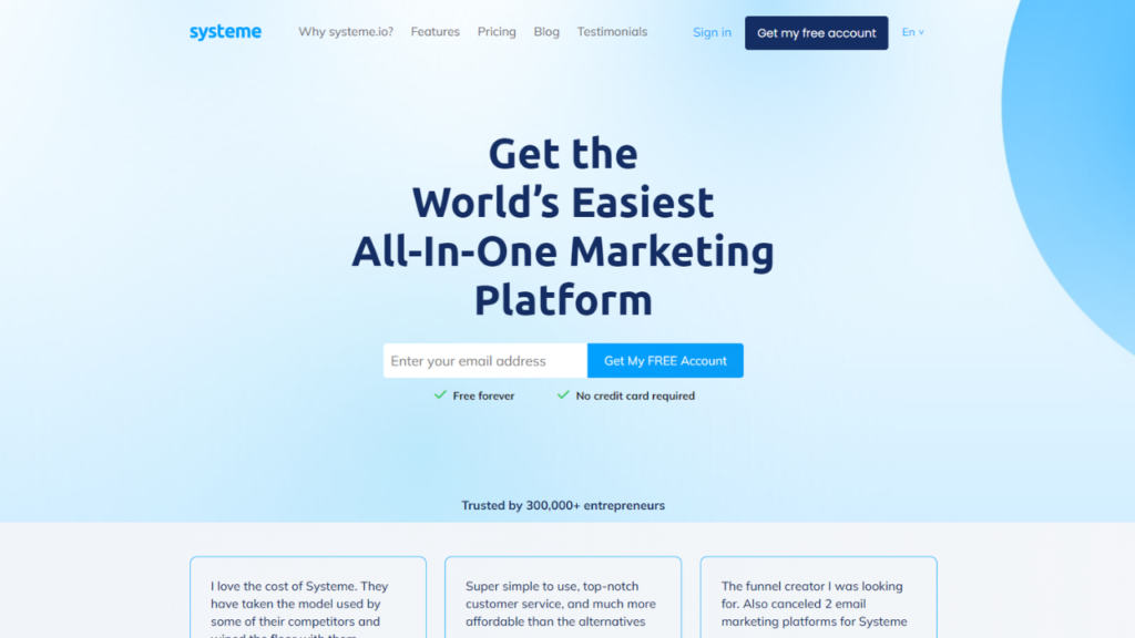 Top Landing Page Builder Systeme.io AFFILIATE STUDIES